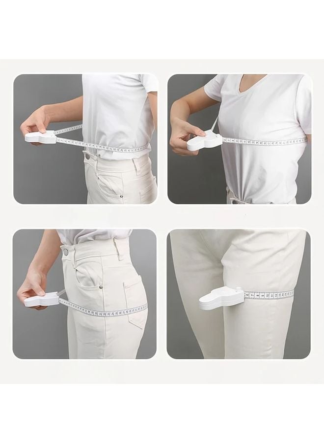 Black Fitness Tape Measure for Body Circumference Arms Legs Waist Chest Portable Soft Ruler - Image 4